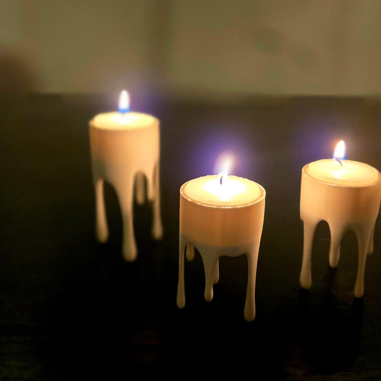 5 | Waxinelichthouders druipend | 7 cm en 10 cm
