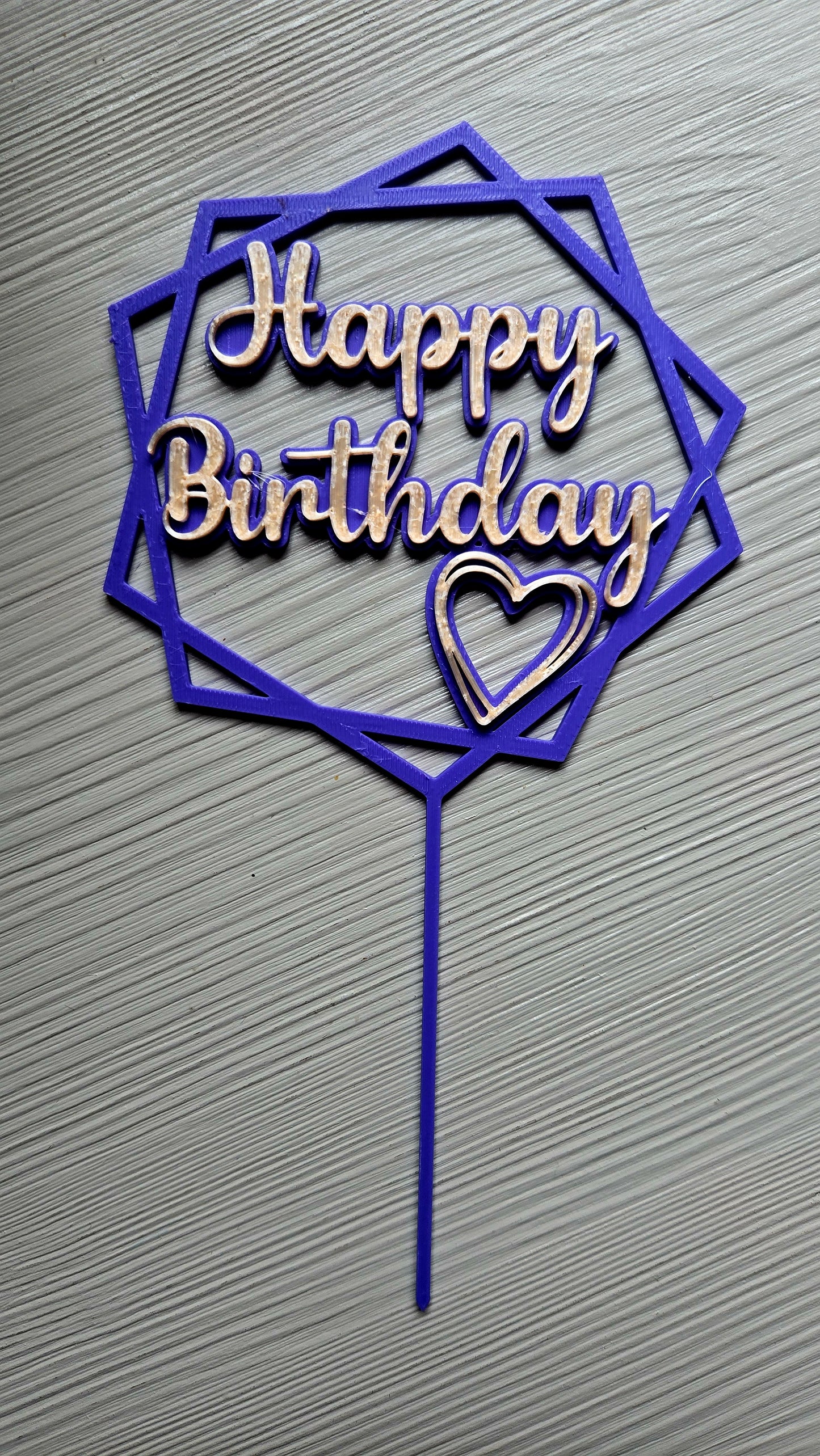7 | Caketopper Happy Birthday | 20 cm