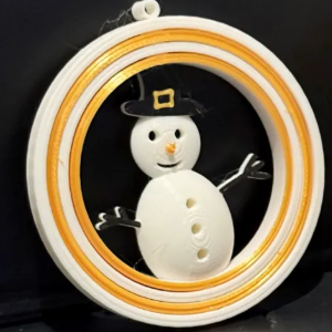 Kerstbal Snowman | 7 cm