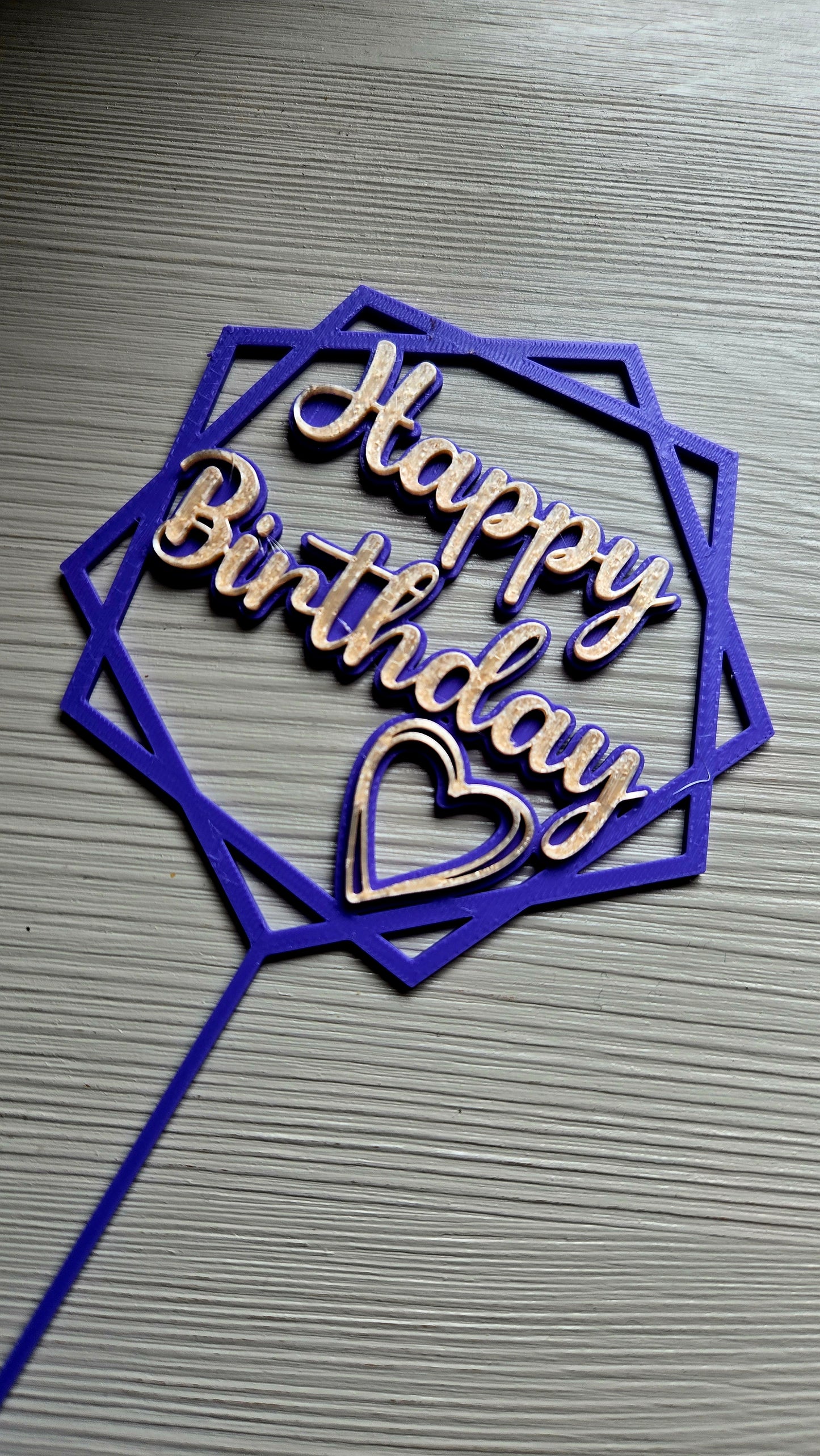 7 | Caketopper Happy Birthday | 20 cm