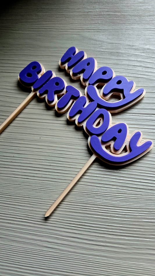 8 | Caketopper Happy Birthday | 11 cm