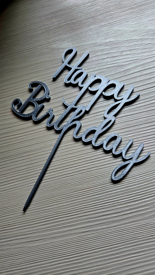 9 | Caketopper Happy Birthday | 15 cm