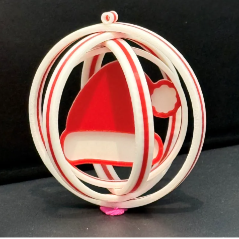 Kerstbal Santa Hat | 7 cm