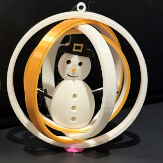 Kerstbal Snowman | 7 cm